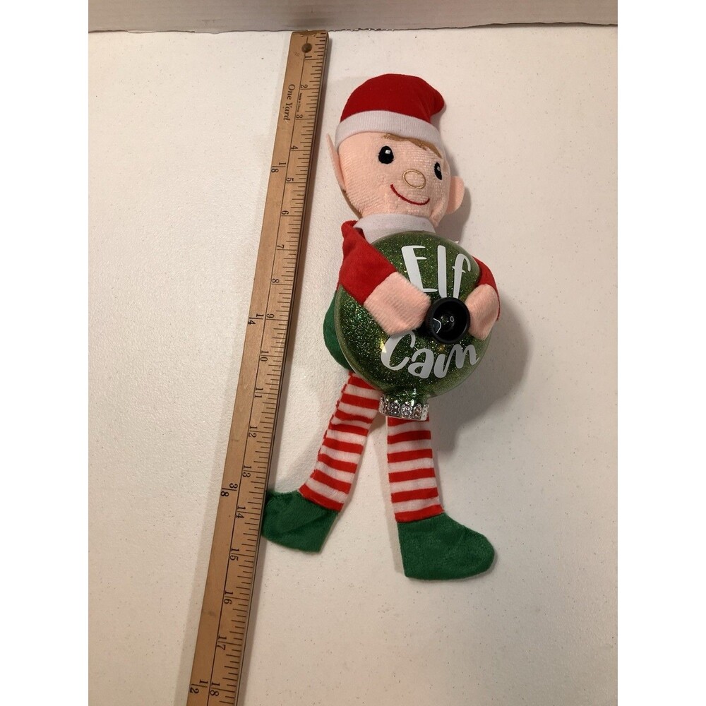 14” Christmas Elf Cam Plush Boy Doll Xmas Ball Kids Holiday Fun Greenbrier - Picture 3 of 4